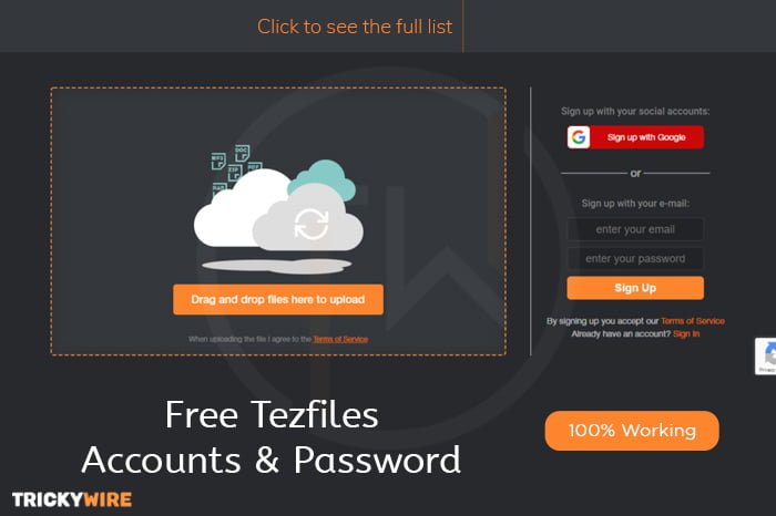 Free Tezfiles Account